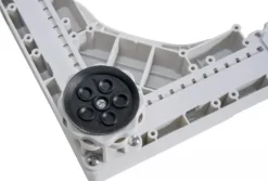 Adjustable Washing Machine Base Stand with Wheels - White Plastic & Steel Tube Rack, 300KG Capacity - Universal Fit for Dryers, Refrigerators