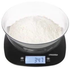 Adler Köksvåg med Skål | MS 3179b | 1g Gradering | Displaytyp LCD | Svart