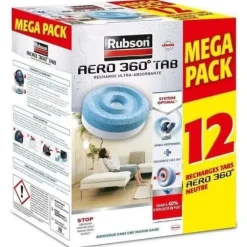 Aero 360 neutral tonerrefill för RUBSON Moisture Absorber - Set med 12 refiller