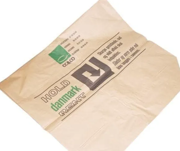 Affaldssække papir 70x95x25 cm 2-lags vådstærk brun - (50 stk.)