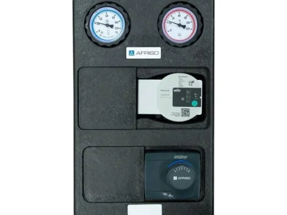 Afriso PrimoTherm K 180-2 DN25 WP 3-WM-SM pumpgrupp, Wilo ångpump, ARV Kvs12 blandningsventil, ARM 343 ProClick ställdon AFRISO 77814