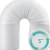 AGPTEK Flexibel PP luftavgasslang, diameter 130 mm, längd 1,5 m för mobil torktumlare för luftkonditionering