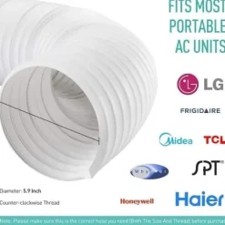 AGPTEK Flexibel PP luftavgasslang, diameter 130 mm, längd 1,5 m för mobil torktumlare för luftkonditionering