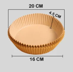 Air Fryer engångspapper för fritös 16 cm 100 st Vit