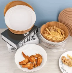 Air Fryer engångspapper för fritös 16 cm 100 st Vit