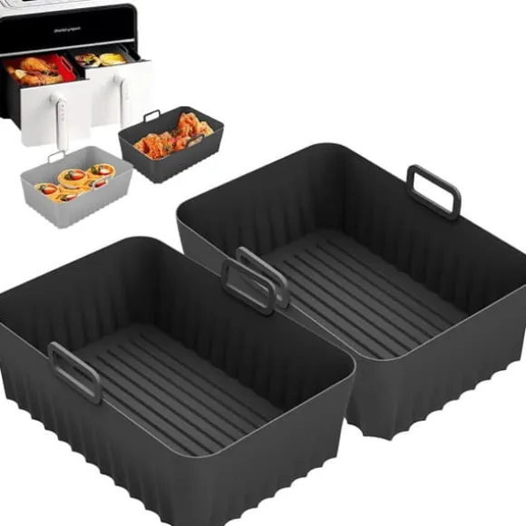 Airfryer-tillbehör,2pack Air Fryer-form för Ninja Foodi AF400EU AF300EU 9,5L,Airfryer-form av silikon för Instant Pot Ultenic MasterPRO Dual Air Fryer | CDON