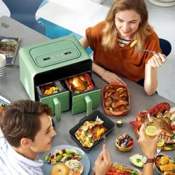 Airfryer-tillbehör,2pack Air Fryer-form för Ninja Foodi AF400EU AF300EU 9,5L,Airfryer-form av silikon för Instant Pot Ultenic MasterPRO Dual Air Fryer | CDON