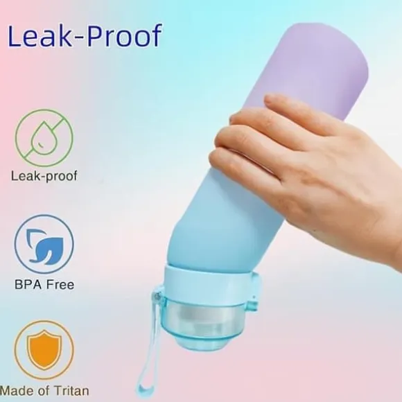 Air-Up Luftvattenflaska 650ml – 7 Smakkapslar | Sockerfri & Aromatisk | Gradient Blå med Suprör