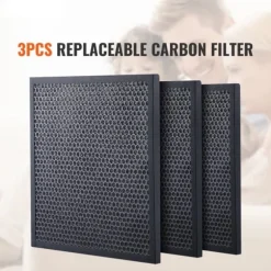 Aktiva kolfilter, 3-pack, 16'' x 19'', effektiva steg 2-filter för BlueDri & skrubber, luftrenare, vattenskador.