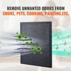 Aktiva kolfilter, 3-pack, 16'' x 19'', effektiva steg 2-filter för BlueDri & skrubber, luftrenare, vattenskador.