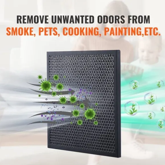 Aktiva kolfilter, 3-pack, 16'' x 19'', effektiva steg 2-filter för BlueDri & skrubber, luftrenare, vattenskador.