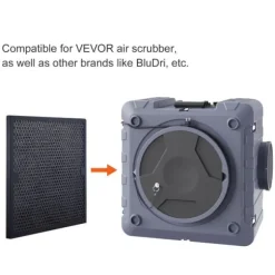 Aktiva kolfilter, 3-pack, 16'' x 19'', effektiva steg 2-filter för BlueDri & skrubber, luftrenare, vattenskador.