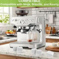 Aktivt Kolfilter för Ninja kaffebryggare Ersättningsvattenfilter Kaffetillbehör, 12-pack
