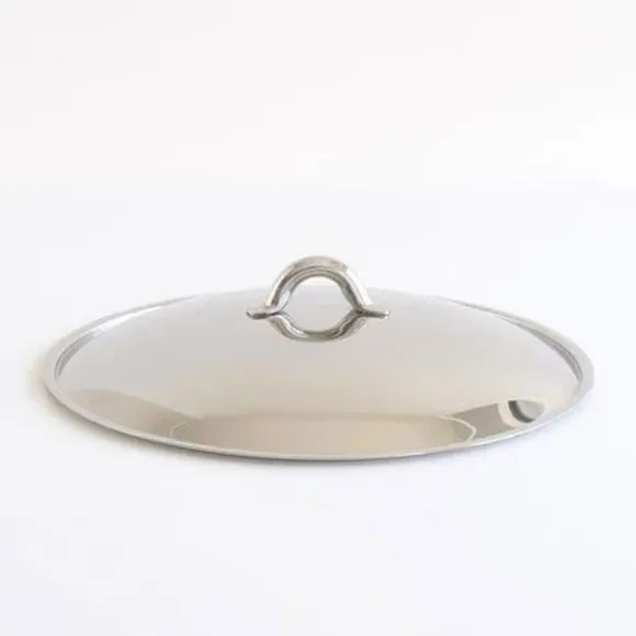 Alessi SG200/28 - KVM SWITCH - Mami Cover i 18/10 rostfritt stål Silver, Ø 28 cm