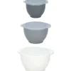 Alpina Blandskålar med Lock 1,2-3,4L 3 Delar Grå/Vit