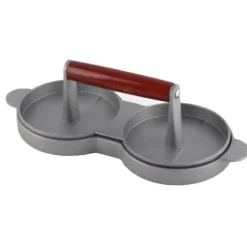 Aluminiumlegering Non-Stick Dubbel Burger Press Mögel Hamburgare Kött Nötkött Köksverktyg
