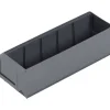 Alutec 66027 Genomskinlig lagerlåda (L x B x H) 300 x 91 x 81 mm Mörkgrå 1 st