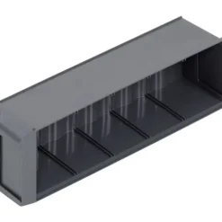 Alutec 66027 Genomskinlig lagerlåda (L x B x H) 300 x 91 x 81 mm Mörkgrå 1 st