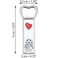 American Cocker Spaniel - flasköppnare med en hund, personlig kylöppnare, unik present till en man från Art-Dog