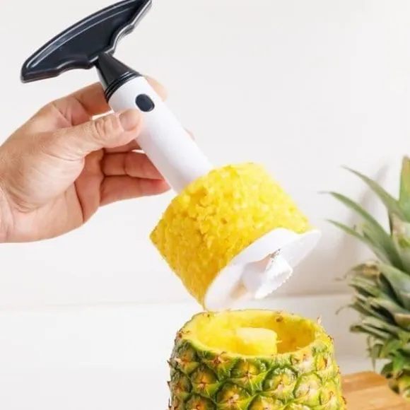 Ananasfräs - SHOP-STORY - Ergonomisk skalare - Beständig plast - Stålblad - 10,5x22x9 cm