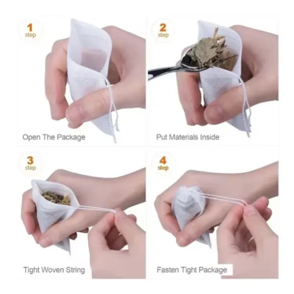 Anpassningsbara Tepåsar för Löste - 100-pack