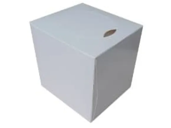 Ansigtsserviet neutral 2 lag nyfiber 20x21 cm i 100 stk. i cube,30 pk x 100 stk/krt