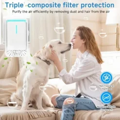 Anslutbara luftjonisatorer - 4-pack luftrenare med negativ jonteknik, tyst mini-luftfräschare för hem, sovrum, kontor, källare