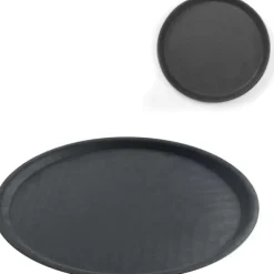 Anti-halk servisbricka, rund, diameter. 40cm - svart