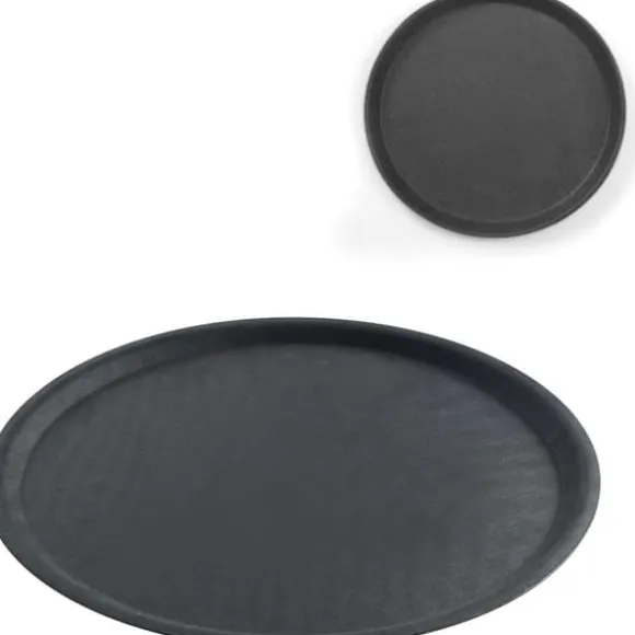 Anti-halk servisbricka, rund, diameter. 40cm - svart
