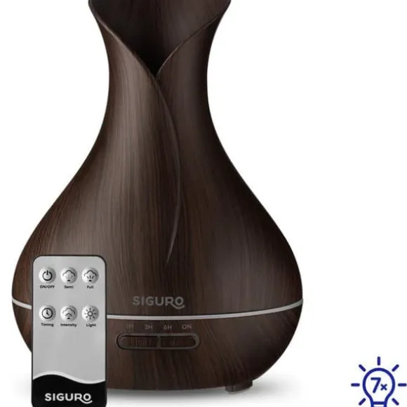 Aromadiffuser - SIGURO - AD-G401DW - 400ml - 12W - Timer och fjärrkontroll