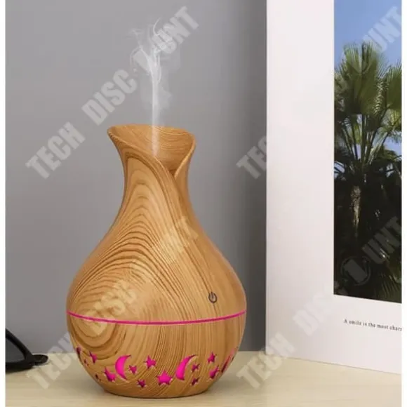 Aromadiffusor - TD® - Trägryn - Luftfuktare - 3W - Fuktande aromaterapi