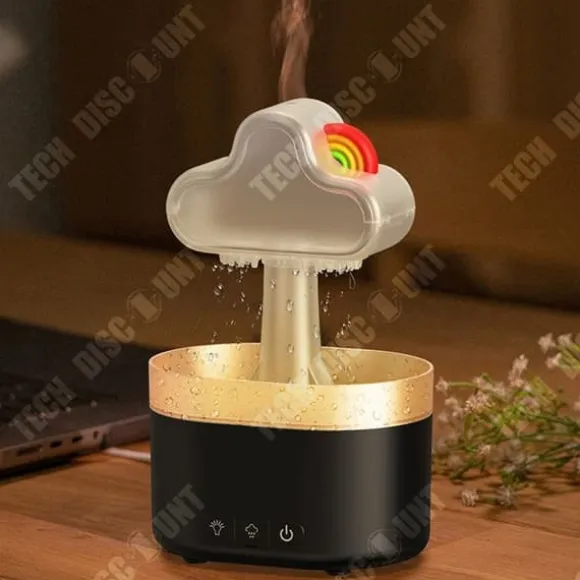 Aromaterapi diffuser - TECH DISCOUNT - Regnbågsmoln - 500ml - Ultrasonisk - Flerfärgad