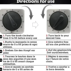 Auledio kökstimer, kockens matlagning timer klocka med högt larm, inga batterier krävs