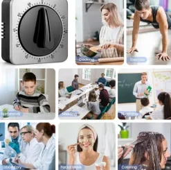 Auledio kökstimer, kockens matlagning timer klocka med högt larm, inga batterier krävs