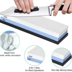 Auledio Slipsten Kit för Knivslipning / Slipblock, Brynen till Knivar - 400/1000/3000/8000 Knivslip