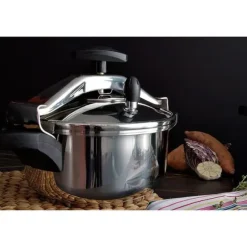 Autokokare med hävarm 8 L, Induktion, Rostfritt Stål 18/10, 3 Säkerhetssystem FAGOR Clásica Bombe 8 Silver 800116