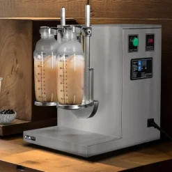 Automatisk Bubble Tea-shaker & 2 700 ml Shakermuggar Rostfritt Stål 350 ml - 1000 ml Timer 6 - 120 Sekunder Dryckblandare Bubble Boba Milk Cocktail