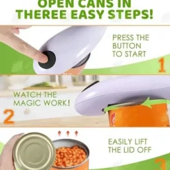 Automatisk burköppnare - HTBE® - Multifunktionell - AA-batteridriven - 285g - Modern design