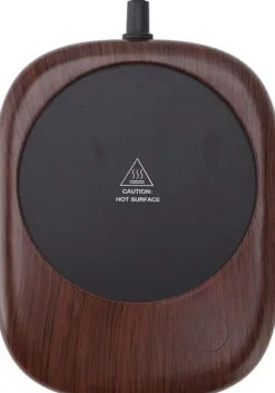 Automatisk elektrisk värmare, värmebevarande, träkornsmuggvärmare, dryckeskopp, te, kaffe, lämplig för kontor och hem, EU-kontakt, AC 100-240V