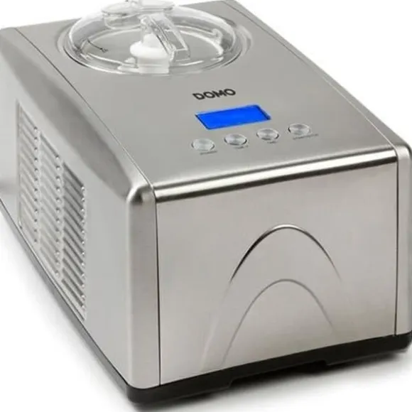 Automatisk glassmaskin med kompressor - DOMO - DO9066I - 1,5L - 150W - Grå