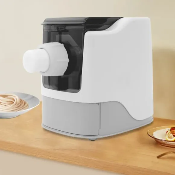 Automatisk Nudel- och Pastamaskin - Bordsmodell - 14 Formar - 5 Min Snabb Knådning - 260 W 220 V - Helkopparmotor - 304 Rostfritt Stål - Svart