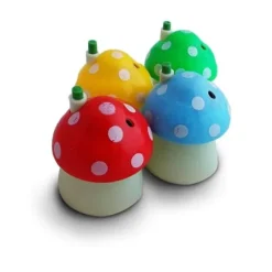 Automatisk tandpetare med svampform i grön färg