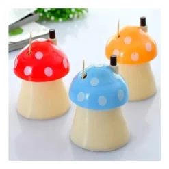 Automatisk tandpetare med svampform i grön färg