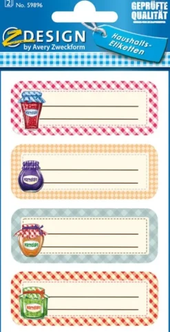 Avery AV-59896 Pappersetikett Z-design Home Package A 2 ark konserveringsburkar