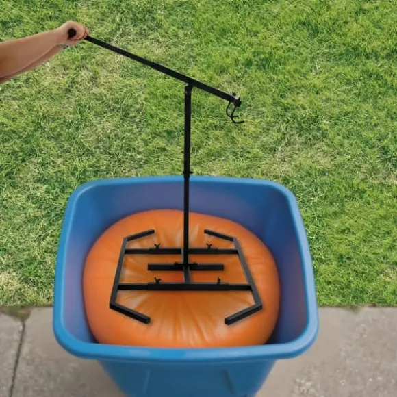 Avfallskomprimator - Manuell soptunnspress - Höjdjusterbar - Stål - För hem, trädgård och restaurang - Svart