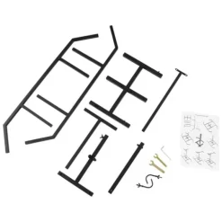 Avfallskomprimator - Manuell soptunnspress - Höjdjusterbar - Stål - För hem, trädgård och restaurang - Svart