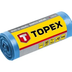 Avfallspåsar 120 l, blå, 40 mikron