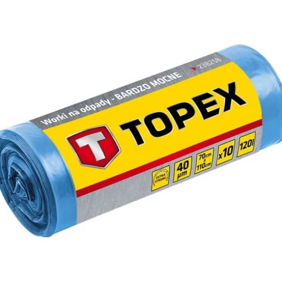 Avfallspåsar 120 l, blå, 40 mikron