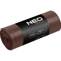 Avfallspåsar 200 L, bruna, 40 mik, 10 st.