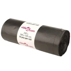 Avfallspåsar 150 st svart 240 L